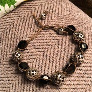 Brighton SilverGarnet Glass Stone Bracelet